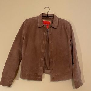 Brown leather jacket